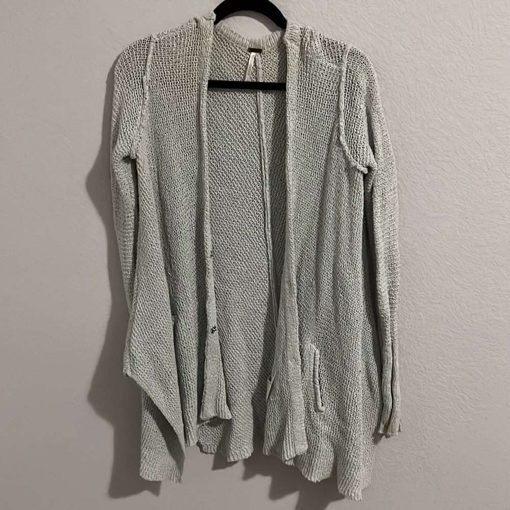 Sky blue free people cardigan knit in size small